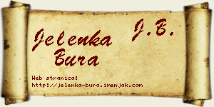 Jelenka Bura vizit kartica
